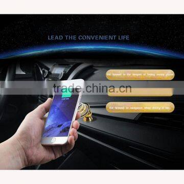 2016 Quick Charge QI Standard Strong Magnet Auto Adsorption Wireless Charger Metal In-Car Holder Quality Choice photo-2