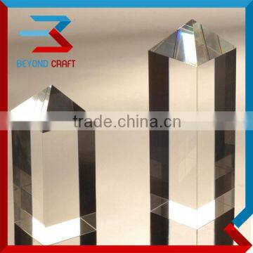 High Quality No Air Bubble K9 Crystal Cube Awards with Point