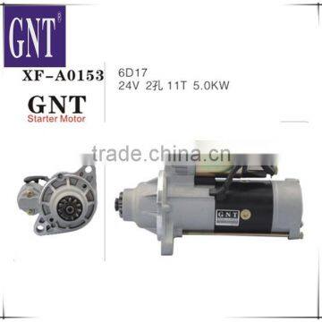 excavator engine starter motor for 6D17