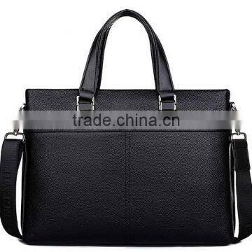 Popular Brown Briefcase Genuine Leather Bags for Men photo-2