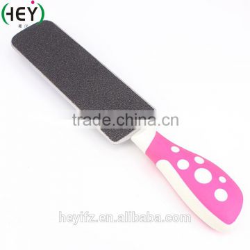 Hot Selling Oars-Shaped Stainless Steel Double Sides Plastic Dot Handle Foot Buffer File