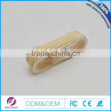 2015 Fashion Colorful Weaving Micro Usb Cable Data Cable for Androids or Mini Usb Cable for Iphone 8p Usb Cable