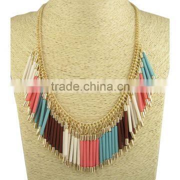 Fashionable bohemian style colored bar women personalized necklaces