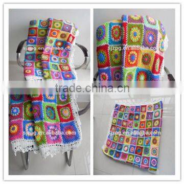 Fashion handmade 100% cotton blanket crochet baby blanket supplier