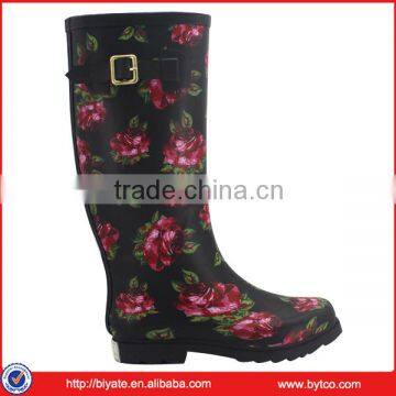 Most Popular, Flower Printed Rubber Rain Boots