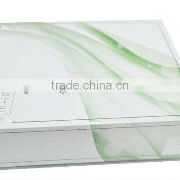 HOT! customized cosmetic box with elegent design ,inner tray is velvet foam