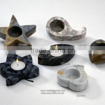 Star Shape Marble Candle Holder