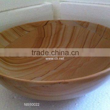 Burma Teak Wood Marble Fruit Bowl for Bulk Order