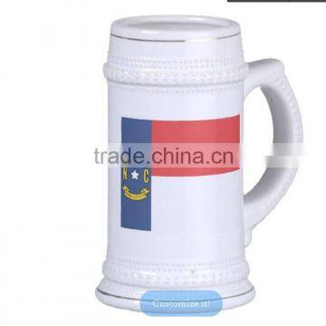 porcelain german large beer stein for sublimation