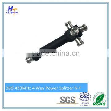 Passive RF 4 way Power Splitter divider 380-430MHz N type female connector