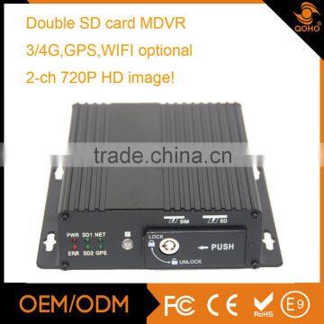 2-ch 720P Mobile Dvr H.264 Gps sd Card Mobile Dvr 3G GPS G-Sensor 128GB Storage photo-2