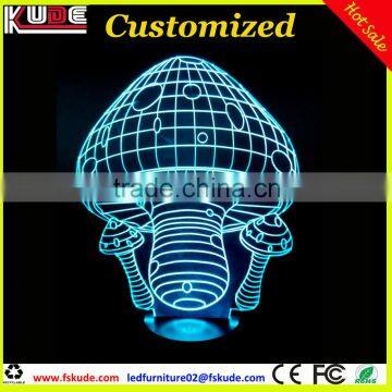Customized Design 3D LED Night Light/mushroom Design 3D Acrylic Lamp With Colorful photo-5