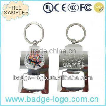 Custom Made Zinc Alloy Cheap Bottle Opener Keyring