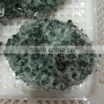 Decorative natural green phantom quartz crystal clusters