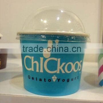 ice cream cup with dome lid double pe yogurt container