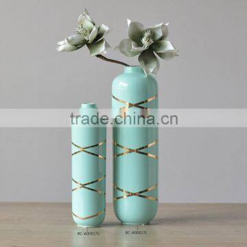 Decoration Flower Tall Vase in Green Color for Home Decor Interior in Wholesale Price