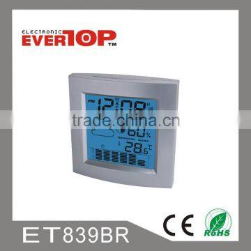 NEW DIGITAL LCD CLOCK WITH BLUE BACKLIGHT AND DCF ET839BR