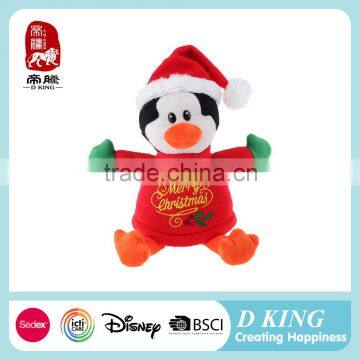 Personalized Small Christmas Soft Penguin Animal Toy Gift Decorating