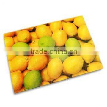 Lemon pattern tempered glass chopping board FDA garde