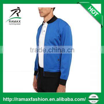 Ramax Custom Men Classic Front Zip Bomber Neoprene Jacket photo-3