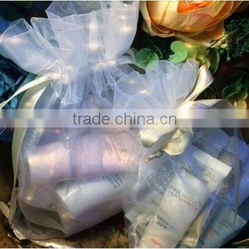 Customized cheap small drawstring Organza Gift Bag