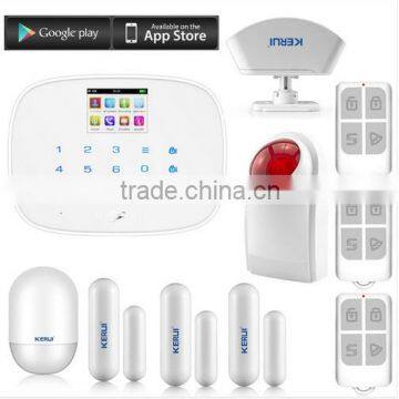 Wireless Touch RFID Color display wireless gsm alarm system with Android and IOS App