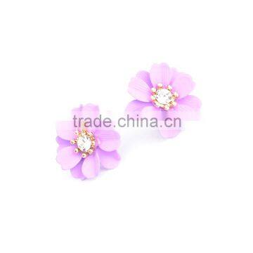 Sweetheart Big Faux Flower Earrings Anti Allergic Stud Earring For Women photo-4