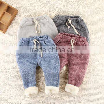 Wholesale 201 Autumn Girls & Boy Harem Capris Pants For Age 2-10 New Cute Candy Color Terry Child Clothing Solid Kids Children photo-2