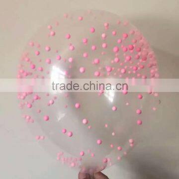 transparent latex balloon with foam /confetti