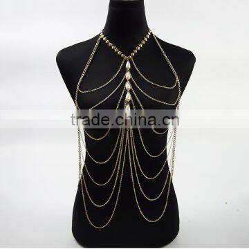 hot body chain pearl necklace