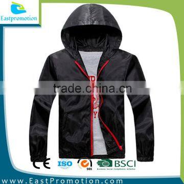 190T/210T POLYESTER WITH PU COATING FASHION LIGHTWEIGHT WATERPROOF WINDBREAKER