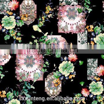 polyester double layer crepe transfer printing fabric