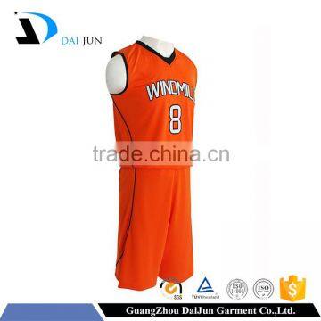 Daijun OEM simple quick dry basketball jersey uniform design color red