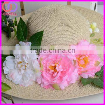 Silk Peony Head Flowers Wholesale for Hat Decoration photo-3