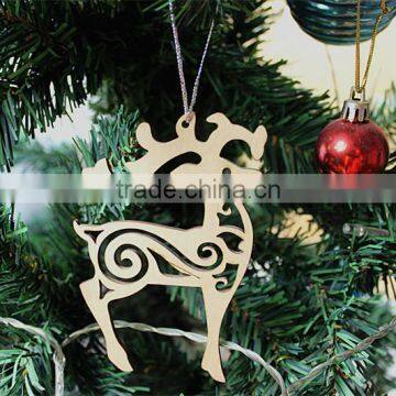 2016 factory hot sale Laser Cut Wooden Angel Ornament