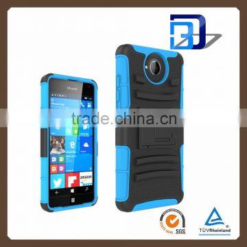 New Products 3 in 1 Holster Silicone + PC Hybrid Kickstand Handy Belt Clip Case for Microsoft Nokia Lumia 650 Cover Accessory photo-2