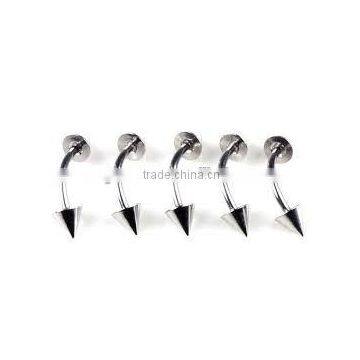 2015 best quality316L stainless steel eyebrow ring vibrating body piercing jewelry