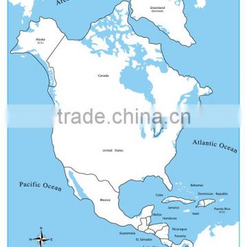 Labeled North America Control Map