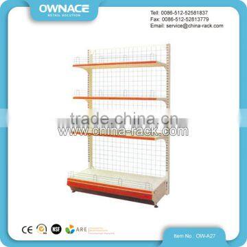 Supermarket Wall Storage Wire Mesh Display Shelf