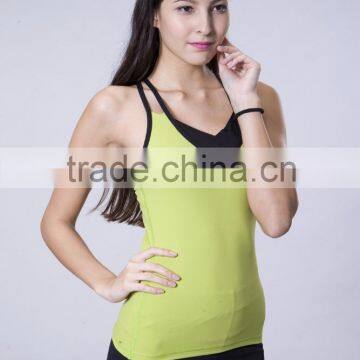 Sexy Slim Fit Quick Dry Spandex Nylon Women Workout Fitness Yoga Tank Top photo-5