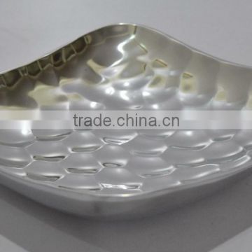 Aluminium Hammered Metal Square Bowl