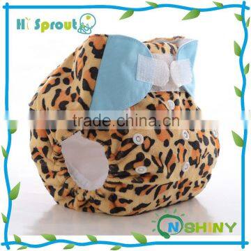 Hot Sale reusable baby minky printed cloth diapers