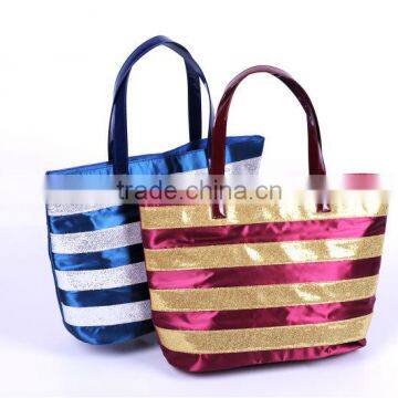 Promotional Shining Fabric Lady Tote Beach Bag