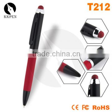 KKPEN metal body ballpoint pen with Silica gel top for smart phone