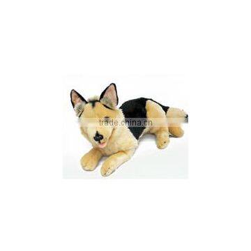 plush stuffed soft german shepherd dog lying logo custom imprinted bandana beanbag t-shirt bib tie ribbon animal toys