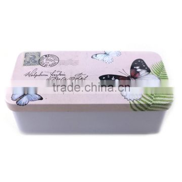 flat lid tin storage box