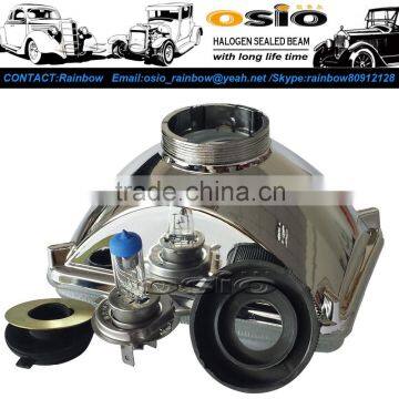 5 Square 12V24V Auto Halogen Mirror Semi Sealed Beam Auto Halogen Lamp Install H4 or HID H4 Xenon Bulb