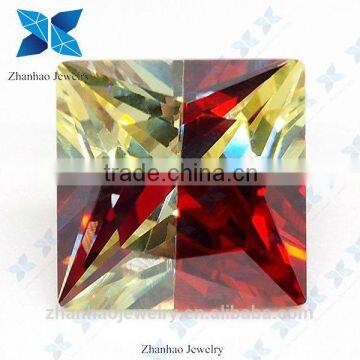 different fashion shinning faceted glass stones color garden glass multicolor cubic zirconia stone