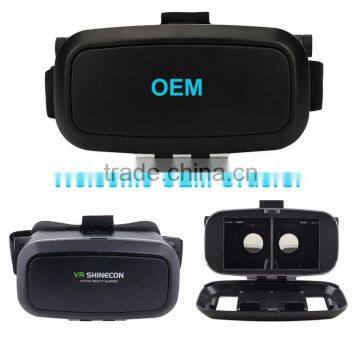 2016 Factory OEM Order virtual reality vr 3d glasses phone case vr box with remote