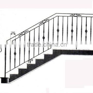 Decorative iron grill designs for stairs of china manufacture